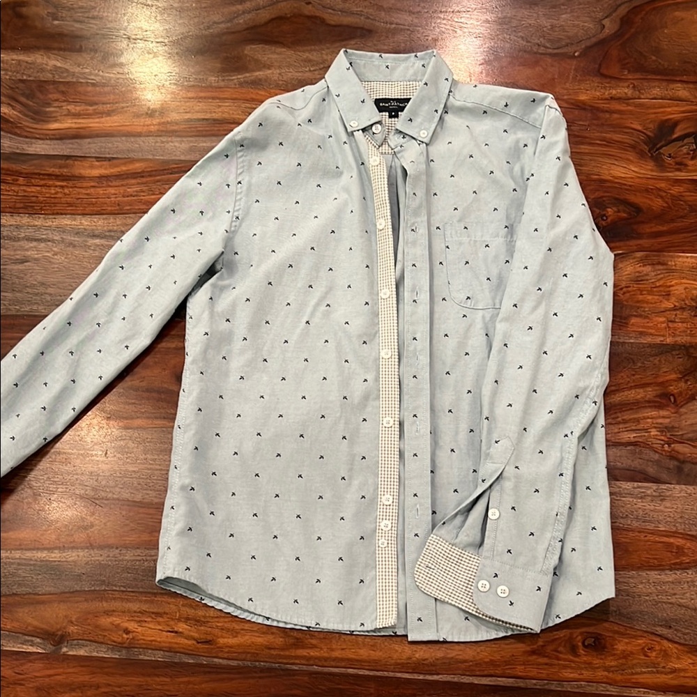 Rue St Patrick Light Blue Patterned Men's Shirt